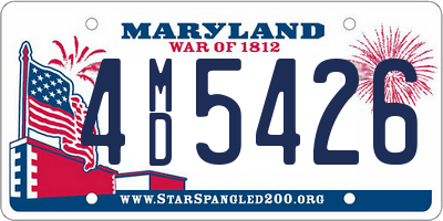 MD license plate 4MD5426