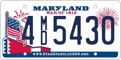 MD license plate 4MD5430