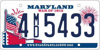 MD license plate 4MD5433