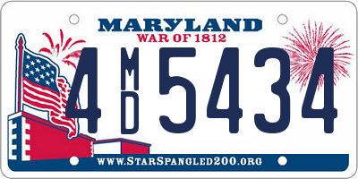 MD license plate 4MD5434