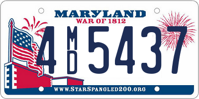 MD license plate 4MD5437