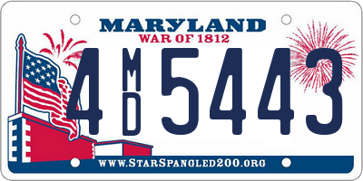 MD license plate 4MD5443