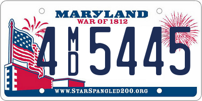 MD license plate 4MD5445