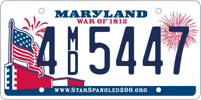 MD license plate 4MD5447