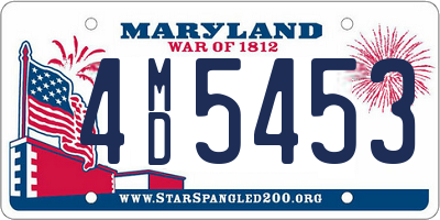 MD license plate 4MD5453