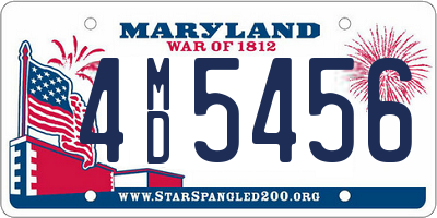 MD license plate 4MD5456