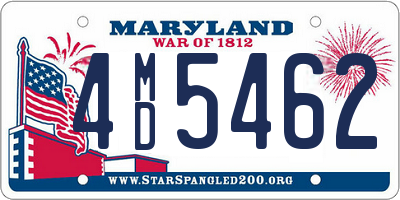 MD license plate 4MD5462