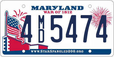 MD license plate 4MD5474