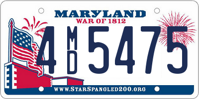 MD license plate 4MD5475