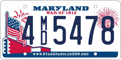 MD license plate 4MD5478