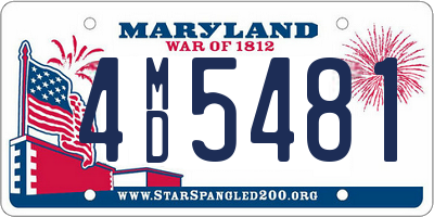 MD license plate 4MD5481
