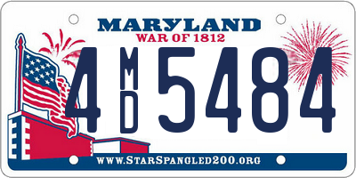 MD license plate 4MD5484