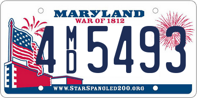 MD license plate 4MD5493