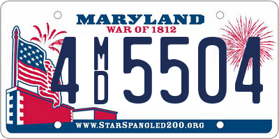 MD license plate 4MD5504