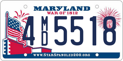 MD license plate 4MD5518