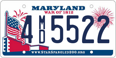 MD license plate 4MD5522