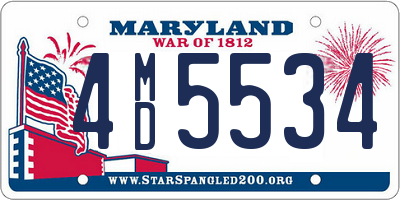 MD license plate 4MD5534