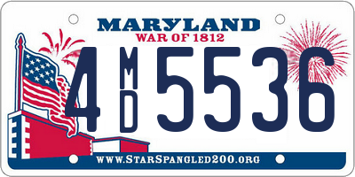 MD license plate 4MD5536