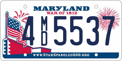 MD license plate 4MD5537