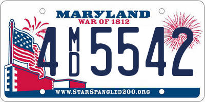 MD license plate 4MD5542