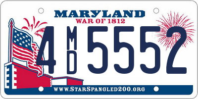 MD license plate 4MD5552