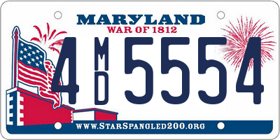 MD license plate 4MD5554