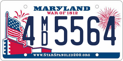 MD license plate 4MD5564