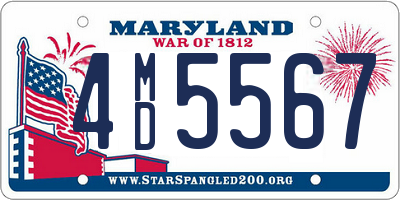 MD license plate 4MD5567