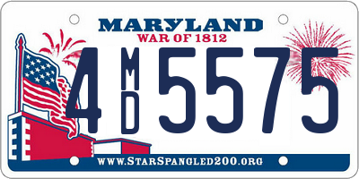 MD license plate 4MD5575