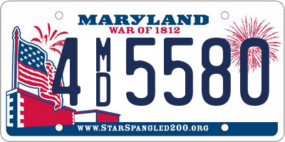 MD license plate 4MD5580