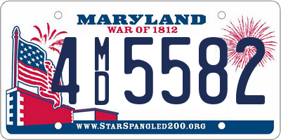 MD license plate 4MD5582