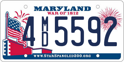 MD license plate 4MD5592