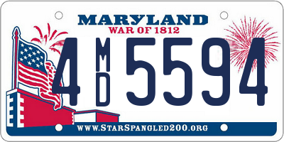 MD license plate 4MD5594