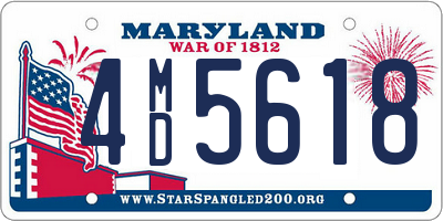 MD license plate 4MD5618