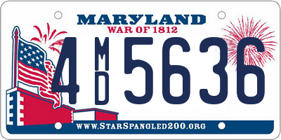 MD license plate 4MD5636