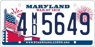 MD license plate 4MD5649