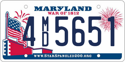 MD license plate 4MD5651