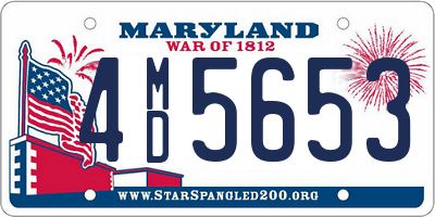 MD license plate 4MD5653