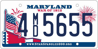 MD license plate 4MD5655