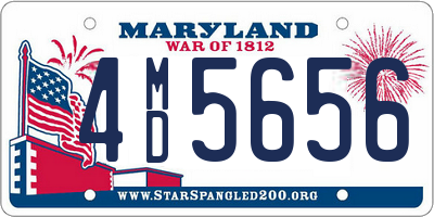 MD license plate 4MD5656