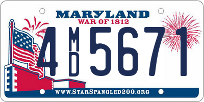 MD license plate 4MD5671