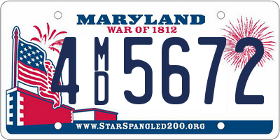MD license plate 4MD5672