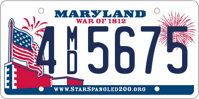 MD license plate 4MD5675