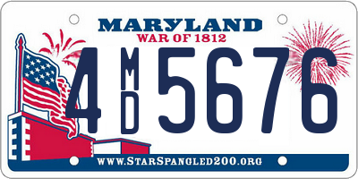 MD license plate 4MD5676