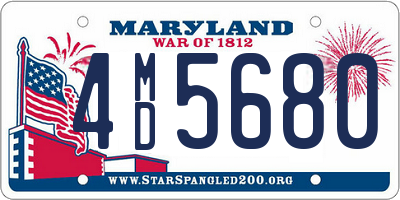 MD license plate 4MD5680