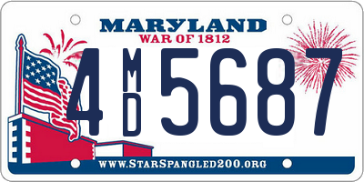 MD license plate 4MD5687