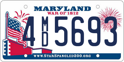 MD license plate 4MD5693