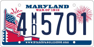 MD license plate 4MD5701