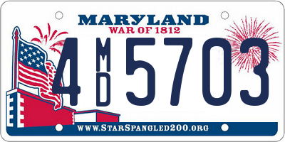 MD license plate 4MD5703