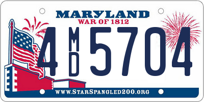 MD license plate 4MD5704